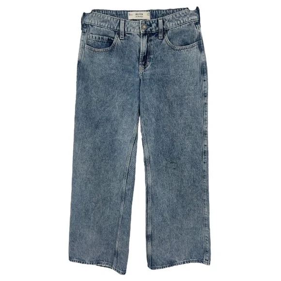 Hollister Low-Rise Medium Wash Baggy Jeans SZ 27 - Picture 5 of 14